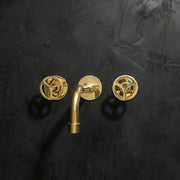 Handcrafted Antique Brass Wall-Mounted Faucet – Classic Spout