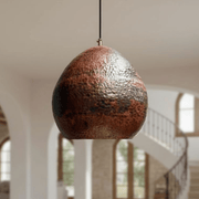 Rustic Hammered Copper Dome Pendant – Kitchen & Dining Light