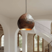 Rustic Hammered Copper Dome Pendant – Kitchen & Dining Light