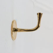 Set of 3 Unlacquered Brass Robe Hooks – Wall-Mounted