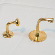 Set of 3 Unlacquered Brass Robe Hooks – Wall-Mounted