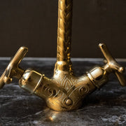 Unlacquered Brass Gooseneck Faucet – Single-Hole Lever Handle