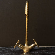 Unlacquered Brass Gooseneck Faucet – Single-Hole Lever Handle