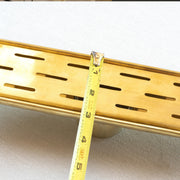 Unlacquered Brass Linear Floor Drain – Rectangular Shower Drain
