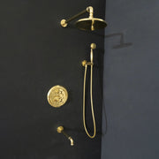 Solid Brass Thermostatic Shower System – Rain Head & Handheld