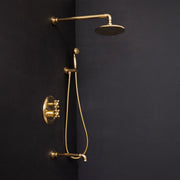 Solid Brass Thermostatic Shower System – Rain Head & Handheld