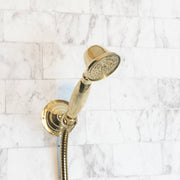Solid Brass Shower System with Slide-Rail Handheld Sprayer