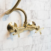 Solid Brass Shower System with Slide-Rail Handheld Sprayer