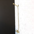 Solid Brass Shower System with Slide-Rail Handheld Sprayer