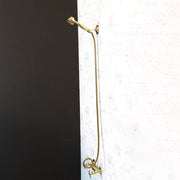 Solid Brass Shower System with Slide-Rail Handheld Sprayer
