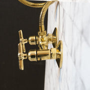 Solid Brass Shower System with Slide-Rail Handheld Sprayer