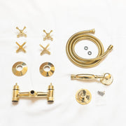 Solid Brass Shower System with Slide-Rail Handheld Sprayer