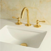 Solid Brass Widespread Bathroom Faucet – 4 Handle Options