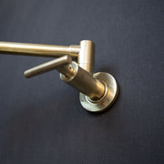 Unlacquered Brass Wall-Mount Pot Filler – Compact Swing Arm