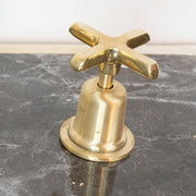 Unlacquered Brass Widespread Kitchen Faucet – Flared Bell Spout