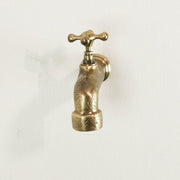Engraved Unlacquered Brass Wall-Mounted Faucet – Heritage Design