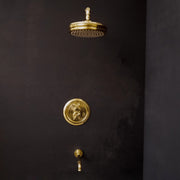 Unlacquered Brass Thermostatic Shower Set