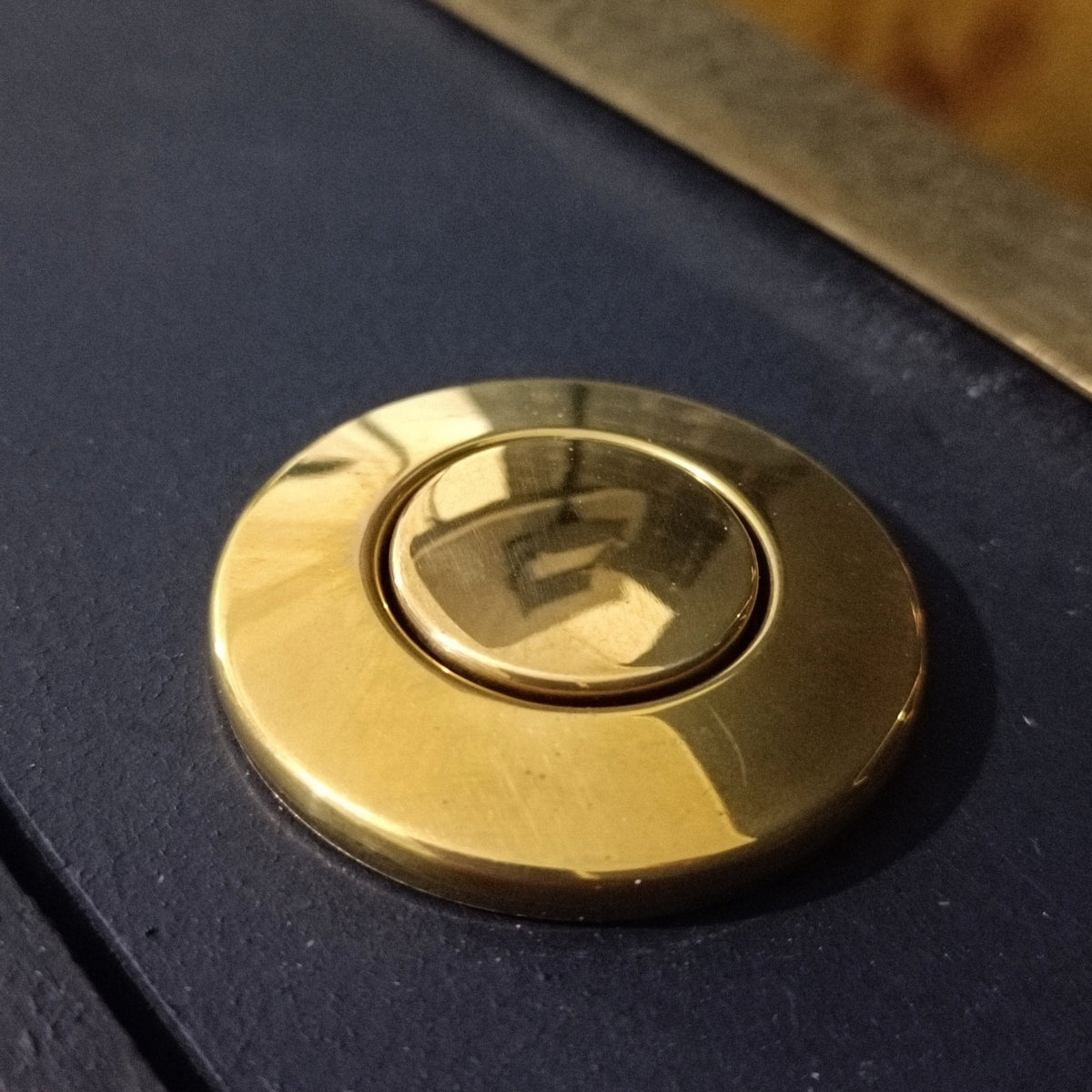 Unlacquered Brass Air Switch Kit - Garbage Disposal Button - close-up detail