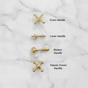 Unlacquered Brass Bridge Kitchen Faucet Set – 4-Piece with Sprayer