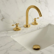 Unlacquered Brass Widespread Bathroom Faucet – 4 Handle Styles