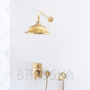 Unlacquered Brass Concealed Shower Set