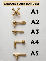 Unlacquered Brass Bridge Kitchen Faucet – Side Sprayer Set