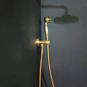Unlacquered Brass Concealed Shower – Cross Handle