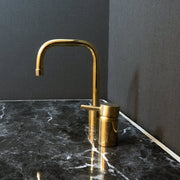 Unlacquered Brass Deck-Mounted Basin Faucet – Single Lever