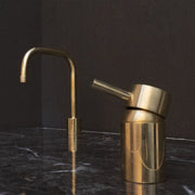 Unlacquered Brass Deck-Mounted Basin Faucet – Single Lever