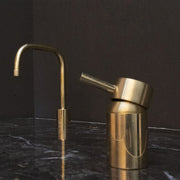 Unlacquered Brass Deck-Mounted Basin Faucet – Single Lever