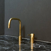 Unlacquered Brass Deck-Mounted Basin Faucet – Single Lever