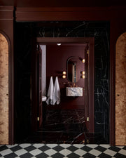Unlacquered Brass Deck-Mounted Widespread Bathroom Faucet