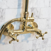 Unlacquered Brass Thermostatic Shower Set – Rain & Hand Shower
