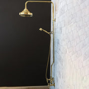 Unlacquered Brass Thermostatic Shower Set – Rain & Hand Shower