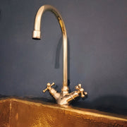 Unlacquered Brass Single-Hole Gooseneck Faucet