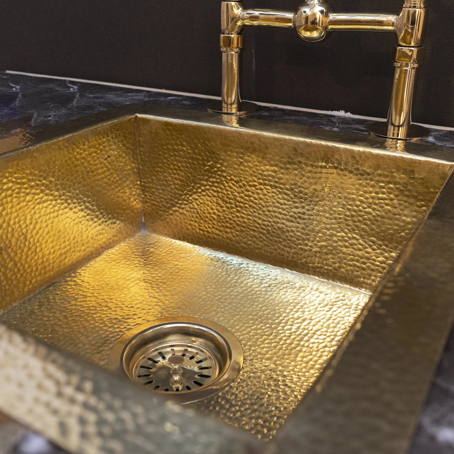Hammered Brass Bar Sink – Undermount Kitchen Island Sink
