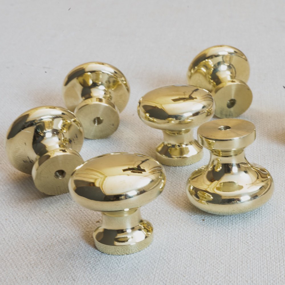Unlacquered Brass Cabinet Knobs – Set