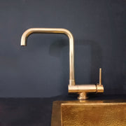 Unlacquered Brass Mixer Faucet – Foldable Spout