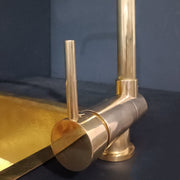 Unlacquered Brass Mixer Faucet – Foldable Spout