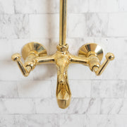 Unlacquered Brass Shower Set – With Tub Filler