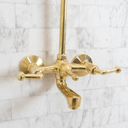 Unlacquered Brass Shower Set – With Tub Filler