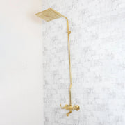 Unlacquered Brass Shower Set – With Tub Filler