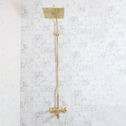 Unlacquered Brass Shower Set – With Tub Filler
