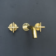 Unlacquered Brass Wall-Mounted Faucet – Kitchen & Bathroom