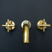 Unlacquered Brass Wall-Mounted Faucet – Kitchen & Bathroom
