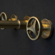 Unlacquered Brass Wall-Mounted Faucet – Round Handles