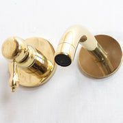 Unlacquered Brass Wall-Mounted Mixer Faucet – Single Lever