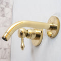 Unlacquered Brass Wall-Mounted Mixer Faucet – Single Lever