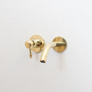 Unlacquered Brass Wall-Mounted Mixer Faucet – Single Lever