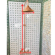 Unlacquered Copper Outdoor Shower – Handmade Showerhead
